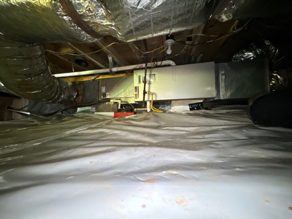 Vapor barrier in crawl space